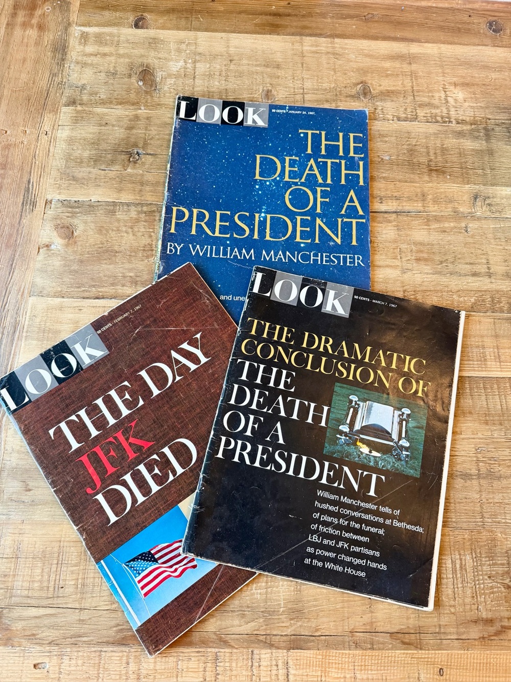 3 1960’s Look Magazines. Assassination | John F Kennedy | Collectible | MCM